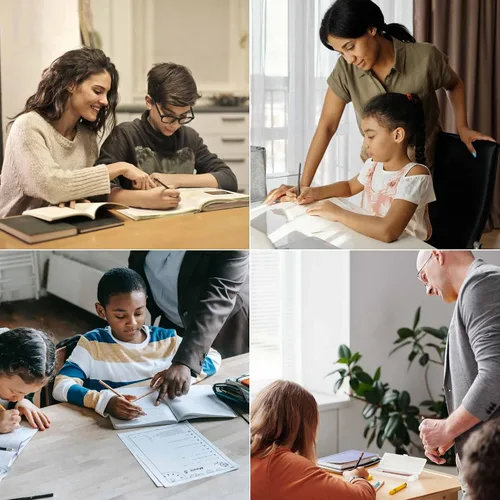 Vista 8 de Empuñaduras de lápiz para escritura a mano para niños, 6 unidades de entrenamiento ergonómico para niños pequeños de 3 a 5 años, ayuda de escritura