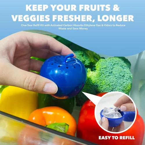Vista 6 de Kit de reposisión para Bluapple, con carbón activado, 1 año de reposición, Blanco, azul
