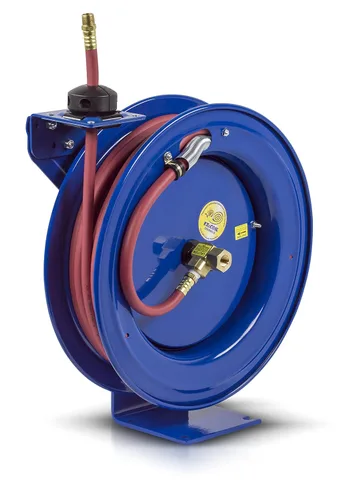 Vista 5 de EZ-Coil carrete para manguera seguro de alto rendimiento, 300 psi, incluye manguera, diámetro interno de la manguera 1/4 pulgada, 25 pies