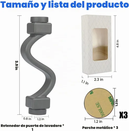 Vista 7 de Magoog Accesorio para puerta de lavadora, "más corto, ahorro de espacio", accesorio compacto para puerta de arandela de carga frontal, mantiene