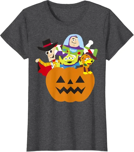 Vista 4 de Disney Pixar Toy Story - Camiseta de calabaza de Halloween, Negro