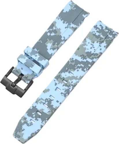 Vista 36 de Correa de camuflaje para Omega Moon Curvo Extremo Pulsera de goma de silicona Hombres Mujeres Sport Watch Band Accesorio 0.787 in