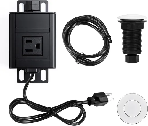 Vista 17 de CLEESINK - Kit de interruptor de aire para la parte superior del fregadero para eliminación de basura (2.5 pulgadas, negro)