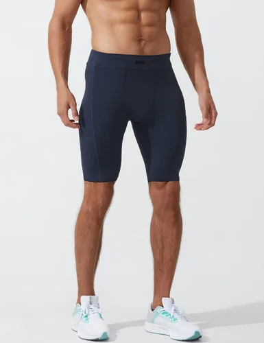 Vista 5 de MIZOK Pantalones cortos de compresión elásticos para hombre con bolsillo