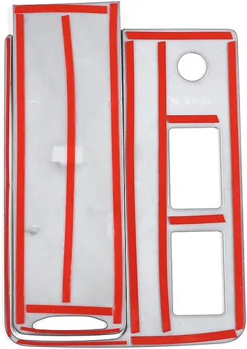 Vista 6 de YIWANG LHD para Land Rover Discovery 5 2021-2022 ABS Panel de engranajes de control central del coche decorativo Marcos Cubiertas etiqueta engomada