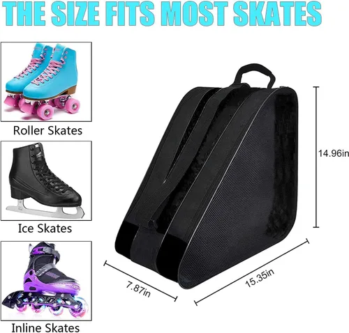Vista 2 de Peyorom Bolsas de patinaje, ideales para patines de patinaje, patines de hielo, patines cuádruples, patines en línea, patines de patinaje, patines