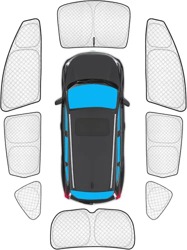 Vista 51 de KMF 6 piezas de parasoles gruesos para Mazda 3 Hatchback (No Sedán) 2014-2018 Accesorios, parasoles completos para parabrisas y ventanas de coche