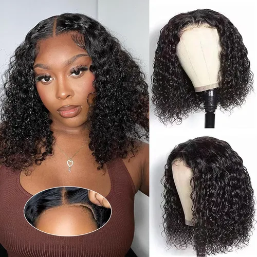 Vista 8 de Pelucas de cabello humano rizado con cierre de encaje HD de 5x5 de onda profunda para mujeres morenas, sin pegamento, pre cortadas, 180%