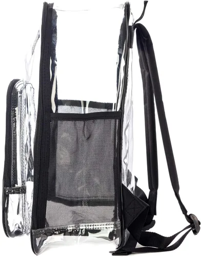Vista 6 de K-Cliffs Large Transparent Backpack Clear Heavy Duty School Bag Durable Student Bookbag See Through Vinyl Daypack Workbag