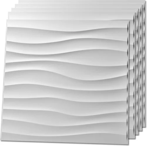 Vista 13 de Art3d - Paneles de pared 3D de 20 piezas, 11.8" x 11.8" (1.77 m²) Paneles de pared de PVC, decoración de pared adhesiva para sala de estar, Negro