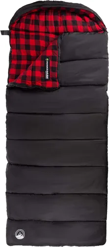 Vista 9 de Sleeping Bag - Lightweight Envelope-Style 32F Rated Outdoor Sleeping Bag with Hood and Carry Case for Backpacking, Camping and Hiking by Wakeman