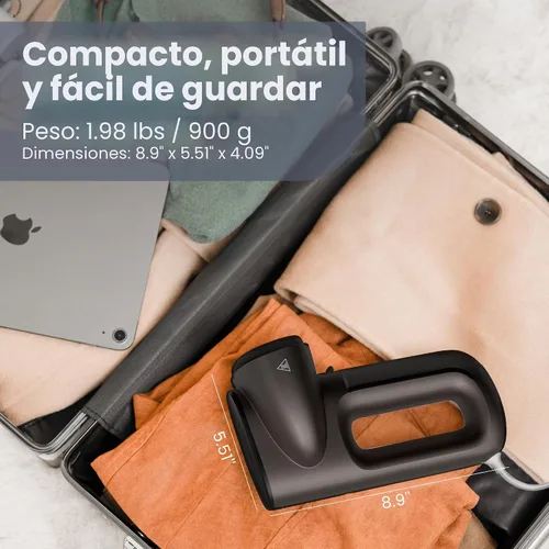 Vista 8 de Neakasa Magic 1 vaporizador al vacío, vaporizador de mano para ropa de viaje, succión de 2300 Pa para agarres de ropa, plancha de vapor 2 en 1