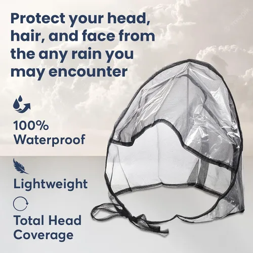 Vista 2 de Gorro impermeable con visera de corte completo y red para hombres y mujeres (unisex)