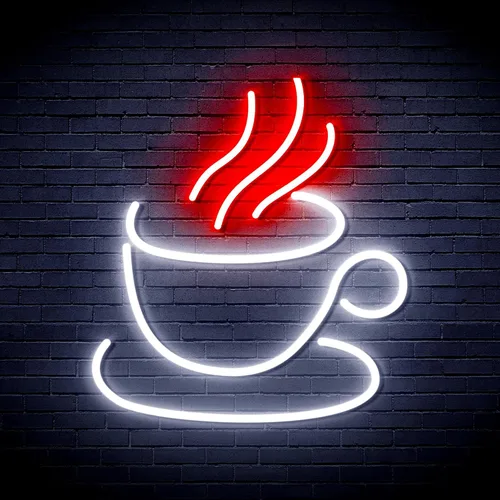 Vista 20 de AdvPro Señal de neón LED de silicona de la flexión del té o del café - azul - st16s33-fnu0410-b