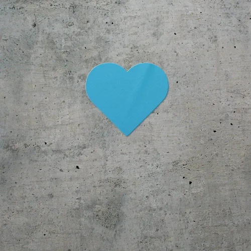 Vista 11 de Calcomanías transparentes de corazón 6 (azul celeste) Calcomanías de vinilo impermeables de alta calidad para teléfono portátil, accesorio