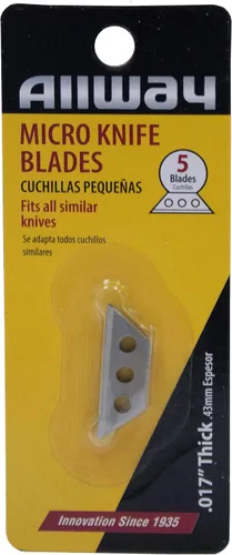 Vista 2 de ALLWAY MKB5 - Cuchillas de micro, color plateado, 5 unidades (paquete de 1)