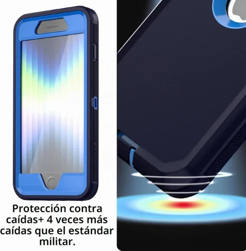 Vista 5 de AICase Funda para iPhone SE Case de 3ª y 2ª Generación, para iPhone SE 2022/2020 Protector de Pantalla Integrado Resistente Protección Antigolpes