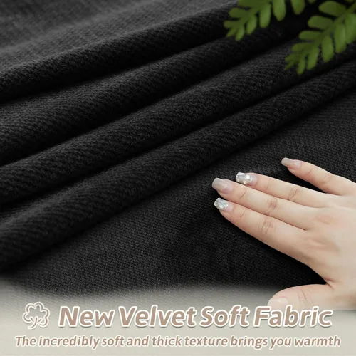 Vista 127 de Arfntevss Fundas de sofá seccional reclinable de terciopelo, Funda de sofá seccional de esquina para sofá reclinable, Funda elástica suave