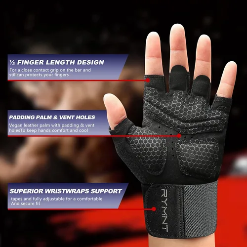 Vista 3 de ZEROFIRE Workout Gloves for Women Men - Weight Lifting Gloves with Full Palm Protection & Extra Grip for Women Gym, Weightlifting, Weight Lift