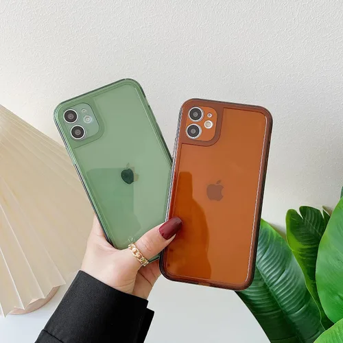 Vista 2 de ZTOFERA - Funda para iPhone 11 de 6.1 pulgadas, bonita funda transparente de silicona suave con borde protector de color retro, transparente, a