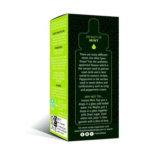 Vista 4 de Holy Lama Gotas de especias con extracto de menta (0.2 fl oz)