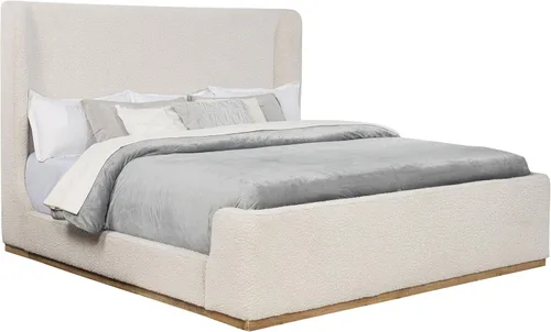 Vista 4 de Coaster Home Furnishings - Nala - Madera - Cama de plataforma tipo trineo tapizada con cabecero con respaldo de ala, acolchado de espuma y base