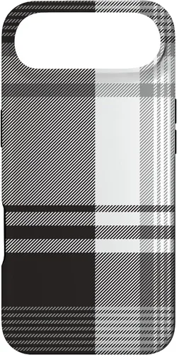 Vista 27 de Black White Grey Plaid Winter Fall Halloween Pattern Design Case for iPhone 17