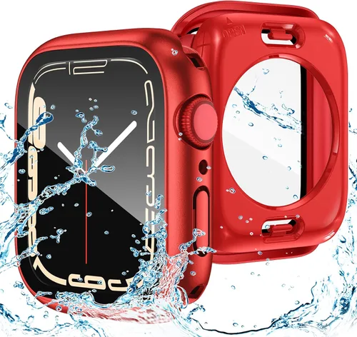 Vista 19 de Goton Funda impermeable 2 en 1 para Apple Watch, protector de pantalla para series 6/5/4, SE 3/2/1 de 40mm, cubierta frontal de vidrio protectora