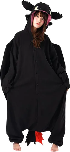 Vista 5 de SAZAC Kigurumi - Cómo entrenar a tu dragón - Sin dientes - Mameluco de Halloween