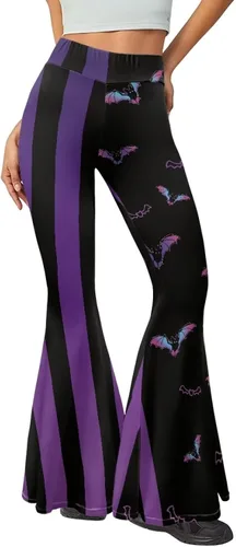 Vista 3 de Body de cintura alta étnico para Halloween, pantalones de yoga acampanados, corte de bota, pantalones de yoga para mujer, fiesta al aire libre