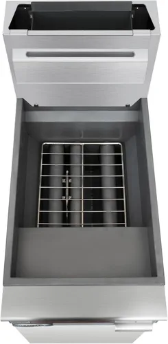 Vista 6 de KoolMore Freidora comercial de propano líquido de pie de 40 libras con 90,000 BTU en acero inoxidable, certificación ETL (KM-FDF40-LP)