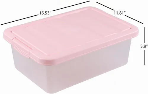 Vista 2 de Rosebloom - Caja de almacenamiento de plástico de 14 cuartos de galón