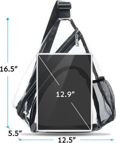 Vista 6 de Lorbro Bolsa de TPU transparente Negro