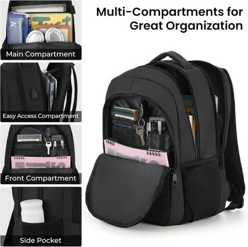 Vista 2 de BIKROD P24 Mochila para portátil de 15.6 pulgadas, Negro, 15,6 pulg.