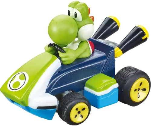 Vista 10 de Carrera RC Nintendo Mario Kart Mini coche de juguete de control remoto coleccionable de 2.4 GHz - Luigi Official Licensed Mario Miniature