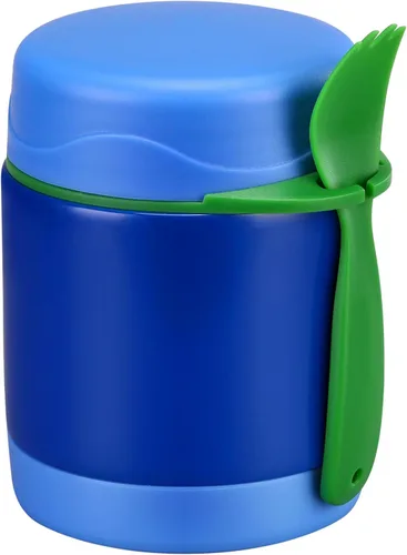 Vista 15 de Termo de sopa de 10 onzas para comida caliente para niños, tarro de comida aislado, contenedor térmico de almuerzo de comida caliente, caja de Negro