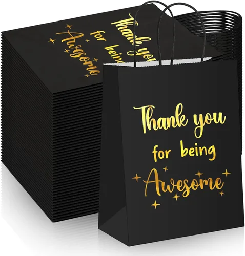Vista 10 de Ctosree 20 Bolsas de Papel de Regalo de Agradecimiento para Empleados Compañeros de Trabajo Colega Gracias por Ser Increíble Bolsas con Asas
