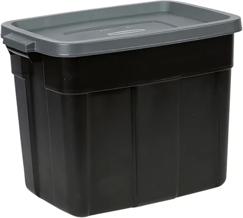 Vista 4 de Rubbermaid Paquete de 6 Contenedores Resistentes y Duraderos de 3 GAL para Almacenamiento con Tapas a Presión y Asas, Contenedores de Almacenamiento
