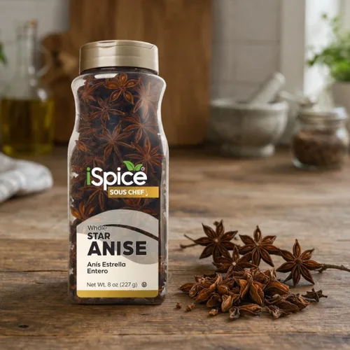 Vista 4 de iSpice Premium Anís estrellado multiusos Especias esenciales de cocina Anis Estrellado Estrella De Anis totalmente natural 8 oz (227 g)