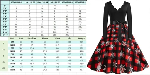 Vista 3 de Women's Vintage Long Sleeve Christmas Party Dress Stylish Crewneck Tree Print Holiday Dresses, S-2XL