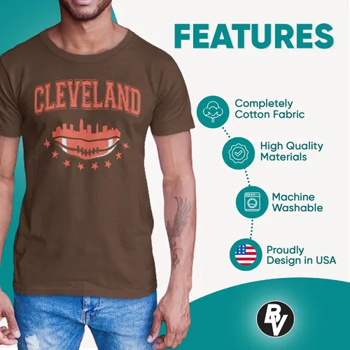 Vista 4 de BROOKLYN VERTICAL Camiseta de manga corta para fanáticos de los deportes de fútbol Dallas, Green Bay, Nueva Inglaterra