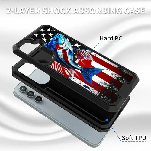 Vista 2 de Funda para Samsung S23 FE Galaxy S23 FE 2 en 1 PC duro de doble capa TPU suave a prueba de golpes Funda protectora para Samsung Galaxy S23 FE 6.4