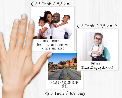Vista 2 de Imán premium – Taquilla de nevera con foto personalizada – Regalos de fotos magnéticas personalizadas, guarda tus mejores fotos (2.5 pulgadas)