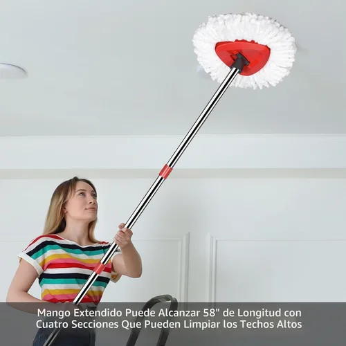Vista 7 de Cabezales de repuesto para trapeador, base de repuesto compatible con el sistema O Cedar EasyWring de 1 tanque, 2 repuestos de cabezal de trapeador