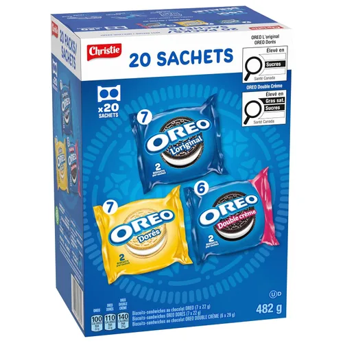 Vista 13 de Oreo - Galletas sándwich, paquetes variados de aperitivos, 482G