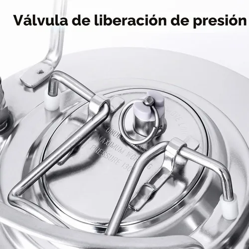 Vista 6 de TMCRAFT Mini barril de bloqueo de bola de acero inoxidable de 1.6 galones