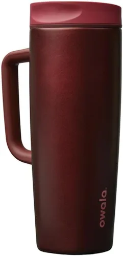 Vista 16 de Owala SmoothSip Slider - Vaso de café aislado de acero inoxidable, reutilizable, taza de café helado, taza de viaje para café caliente, sin BPA, 12
