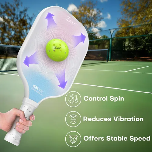Vista 5 de LUZZ Pickleball Paddles, T700 Carbon Fiber Pickleball Paddle Sandblasted Surface with Honeycomb Core Pickle Ball Rackets for Beginners Increased UN