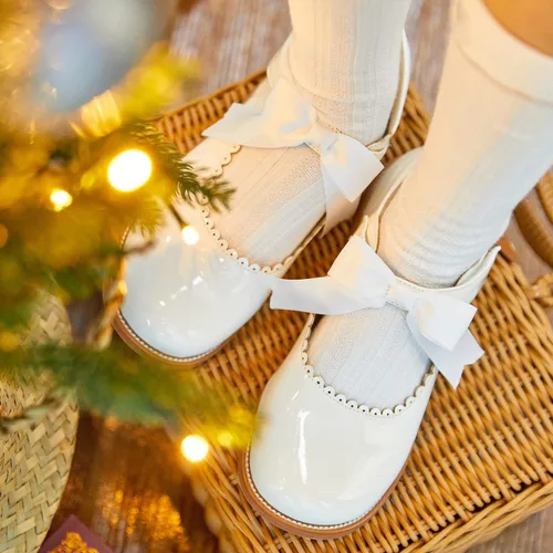 Vista 2 de Felix & Flora - Zapatos planos de vestir estilo Mary Jane para niña pequeña, zapatillas de ballet para niña, zapatos para fiestas y escuela