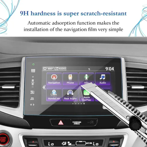 Vista 2 de SKTU Protector de pantalla para Honda Pilot 2018 2016-2018 Honda Pilot Passport 2016-2020 Honda Ridgeline Navigation Display Honda Pilot 2018